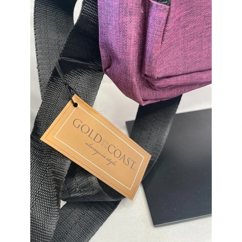 Gold Coast Two Way Sling Bag Eggplant Purple Crossbody Backpack 0009PS NEW